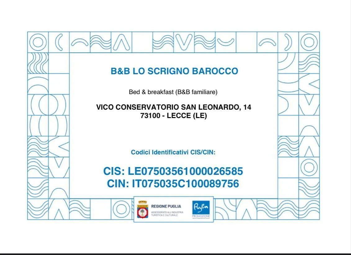 مبيت وإفطار ليتشي Lo Scrigno Barocco